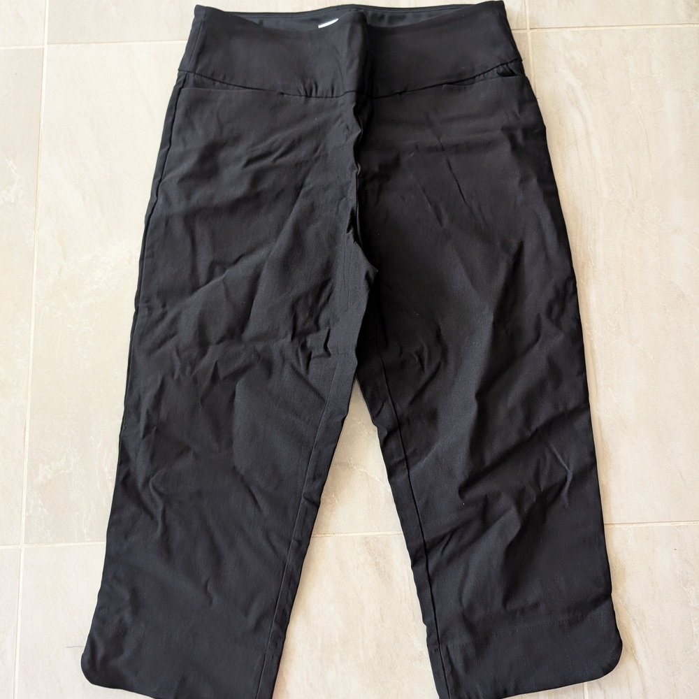 Black Tummy Control Capris - Picture 2 of 8